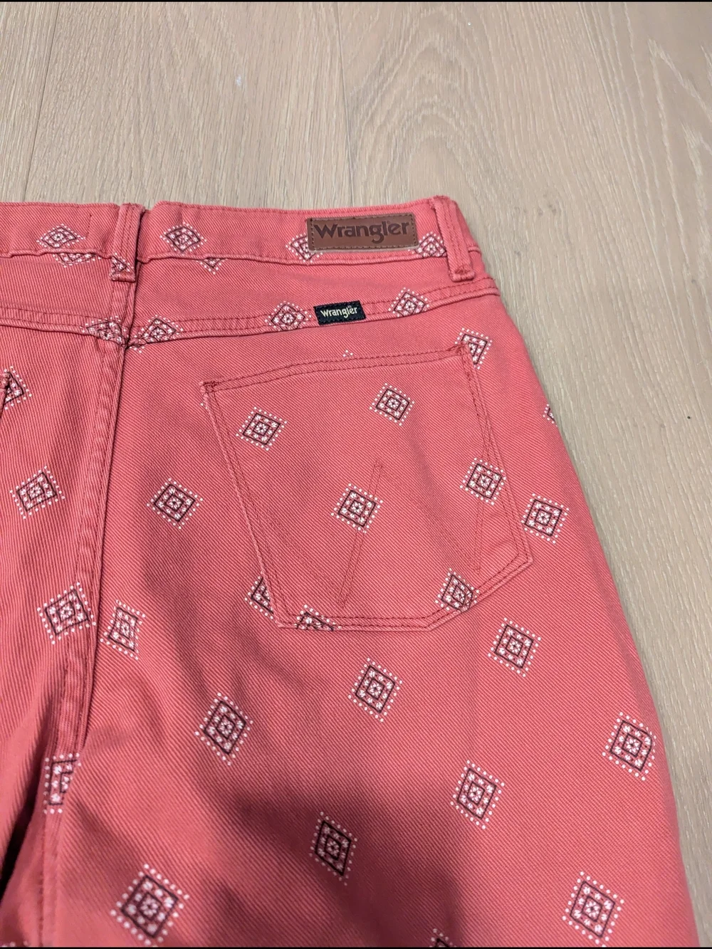 Wrangler Red Bandana Print Boot cut Jeans